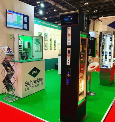 Eco Modular Exhibition Stand For Schneider Lift Controls