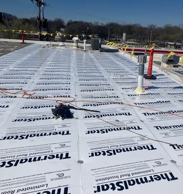 fanfold insulation for a commercial tpo roof