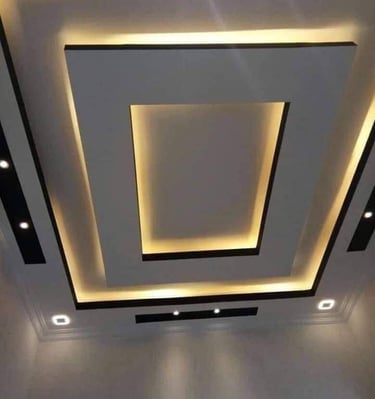 Modern recessed ceiling with LED lighting installed by Garnet Painting & Remodeling GA