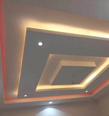 Modern ceiling design with LED lighting by Garnet Painting & Remodeling GA – Quality interior remodeling services.