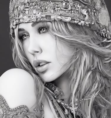 woman with white powder on face