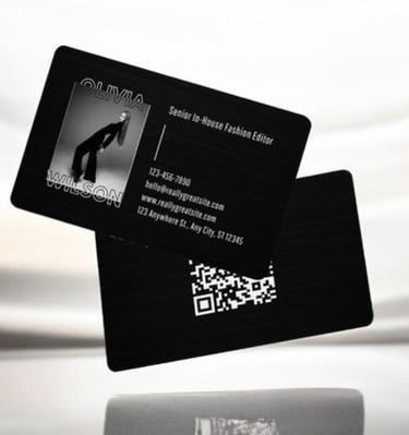 Digital Business Card black metal