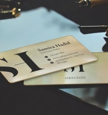 Digital Business Card metal gold