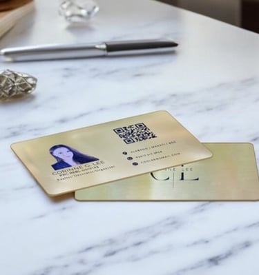 Digital Business Card metal gold