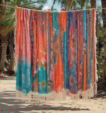 multi-colored scarves