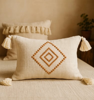 coussin minimaliste beige 