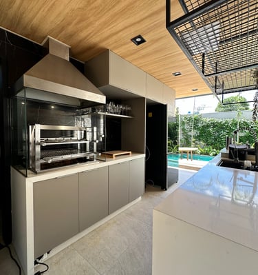 área gourmet de alta qualidade construído em São Paulo