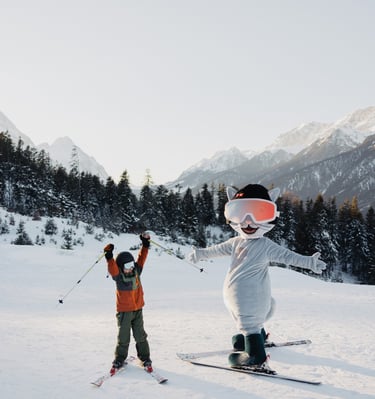 kinder ski unterrichten in Katzenkopf Leutasch