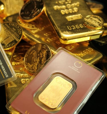 gold bars and coins representing long term potential of gold ira for retirement