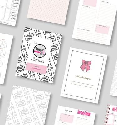 Planner design, graphic design. Nerdy Chistian Girl planner perfectly designed to help you plan and