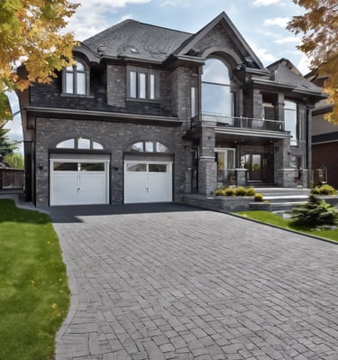 Stationnement de pavé uni a Longueuil