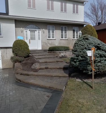 Entrée de Pavé uni rive-sud