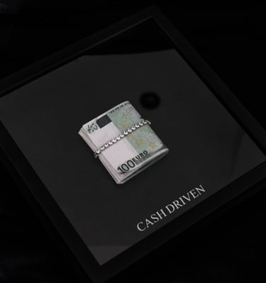 wall art for motivation with money and diamonds