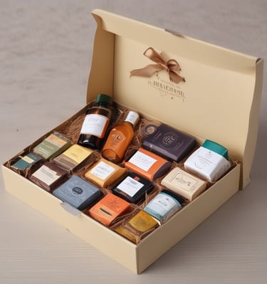 Corporate packaging set with minimalist design and premium matte finishes.