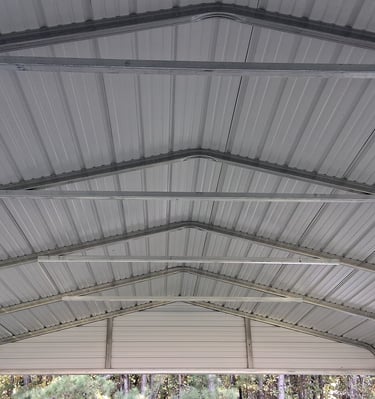 Inside B-Frame Carport