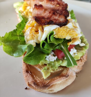 Sunset Drift tavern , in Ksamil Albania , breakfast