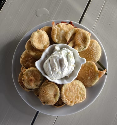 fried zucchini, Sunset Drift tavern , Ksamil Albania 