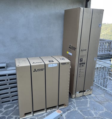 condizionatori Mitsubishi Electric imballati