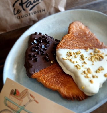 Croissant flat, da Le Pain Quotidien, em SP. Foto: Luciana Mastrorosa