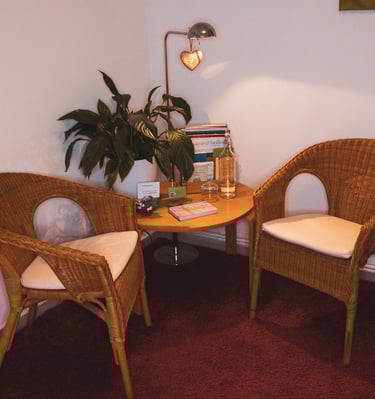 Wartezimmer in der Praxis von Silke Gesing in Kiel