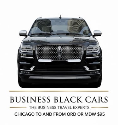 “Luxury Lincoln Navigator from Business Black Cars offering Chicago airport black car service.”