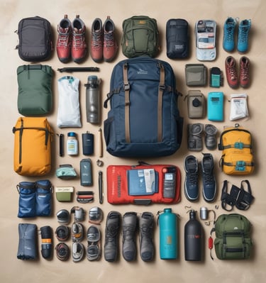 An open suitcase showing neatly rolled clothes secured with straps.