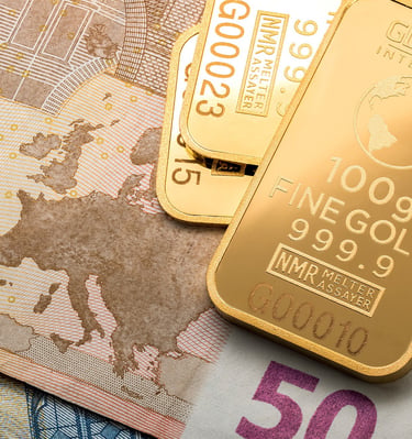 gold layed out showing how a gold ira may protect against inflation
