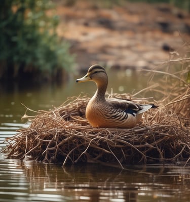 A rustic wheelbarrow filled with farm tools resting beside a blooming flower bed.