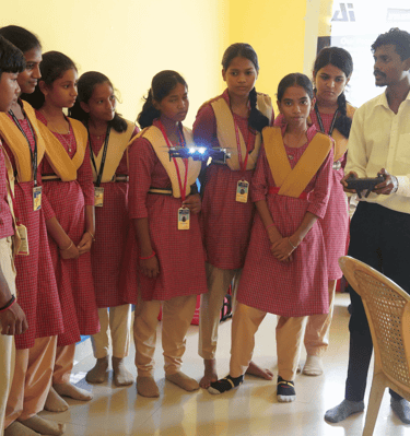 a man standing in front of a group of people
