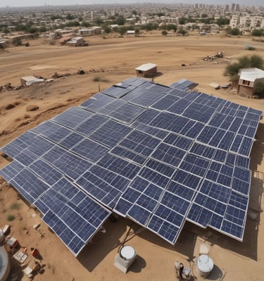 A team of engineers inspecting a high-voltage substation under clear skies.