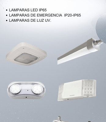 Lampara tipo LED para la industria de emergencia con luz ultravioleta.