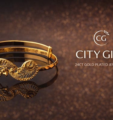 City Girl Jewellery - City Gold Jewellery -18Carat Gold Plated Bridal Wear Party Wear Daily Wear