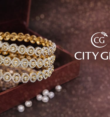 City Girl Jewellery - City Gold Jewellery -18Carat Gold Plated Bridal Wear Party Wear Daily Wear