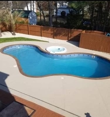 a pool with a pool and a pool in the background