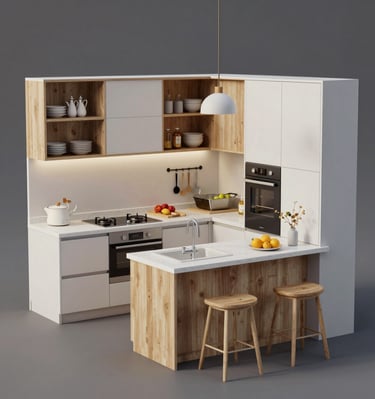 An inviting outdoor seating area bathed in warm natural light with wooden elements