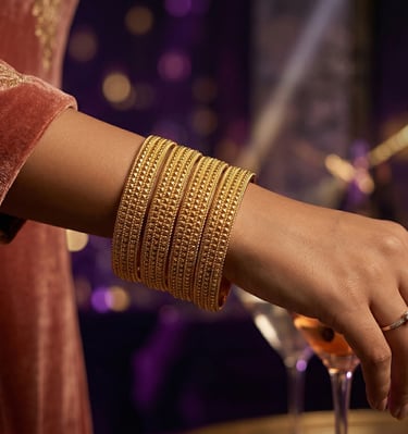 citybangles.in - Citgirl jewellery 18 Carat Gold plated Bridal wear bangle sets Premium party wear