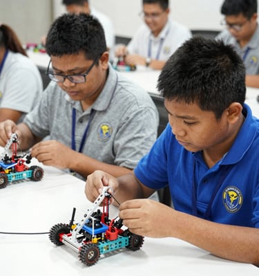 Group of professionals engaged in a technical workshop, focused and collaborative.