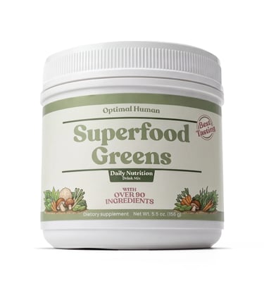 Optimal Human Superfood Greens Daily Nutrition Drink Mix