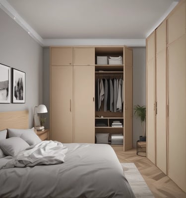 A classic shaker-style kitchen showcasing rich wood grain and elegant detailing.