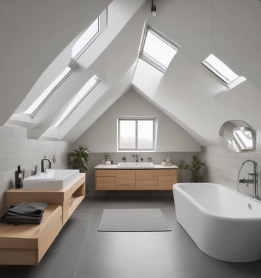 Blueprint sketch showing the loft conversion plan with added stair access.