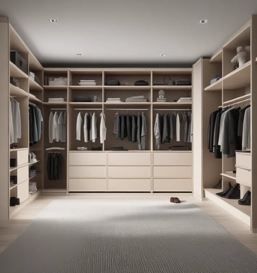 A sleek modern kitchen with custom wood cabinets and minimalist handles.