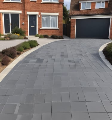 Close-up of a resin driveway showing the textured surface and vibrant color.