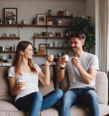 Sunlight streaming through window highlighting a bag of Argaeos Coffee beans.