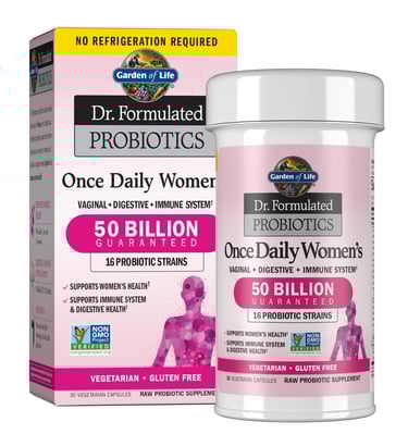 Garden of Life Once Daily Dr. Formulated Probiotics for Women 50 Billion CFU 16 Probiotic Strains wi