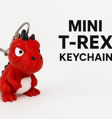 Keychain, Mini Angry Dino, 3D baskı, Anahtarlık