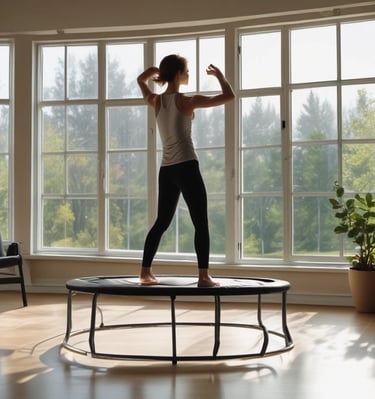 A joyful woman smiling with glowing skin, basking in soft natural light.