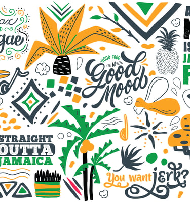 Custom wall mural design portfolio showcasing creative wallpaper artwork for offices, restaurants, c