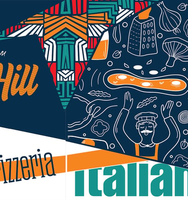 Custom wall mural design portfolio showcasing creative wallpaper artwork for offices, restaurants, c