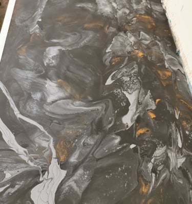 mat effect  marble  resin floor 