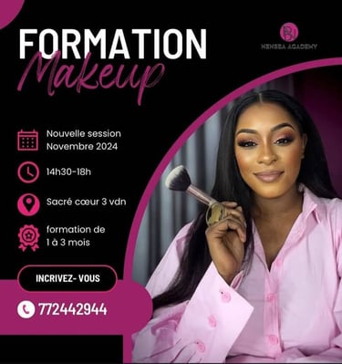 maquillage événementiel Dakar Nensba Studio